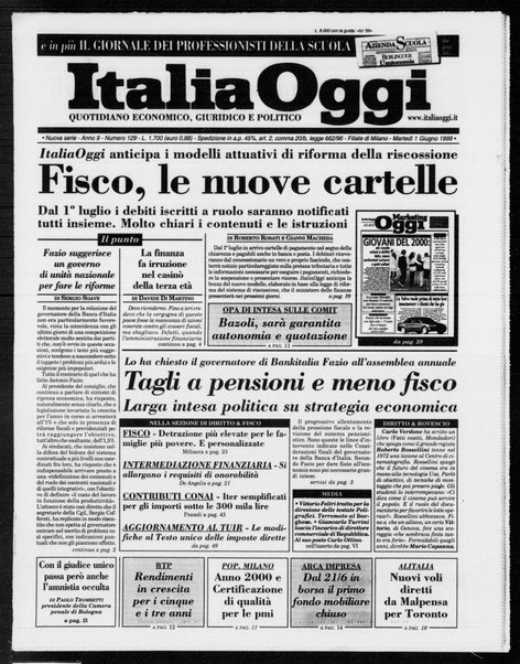 Italia oggi : quotidiano di economia finanza e politica